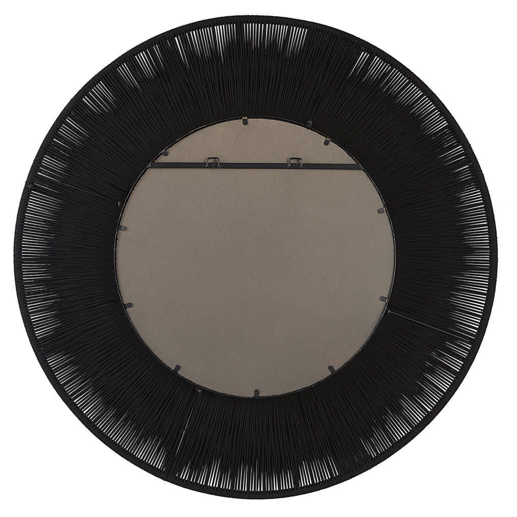 Sailor's Knot Black Round Mirror