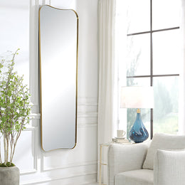 Belvoir Large Antique Brass Mirror