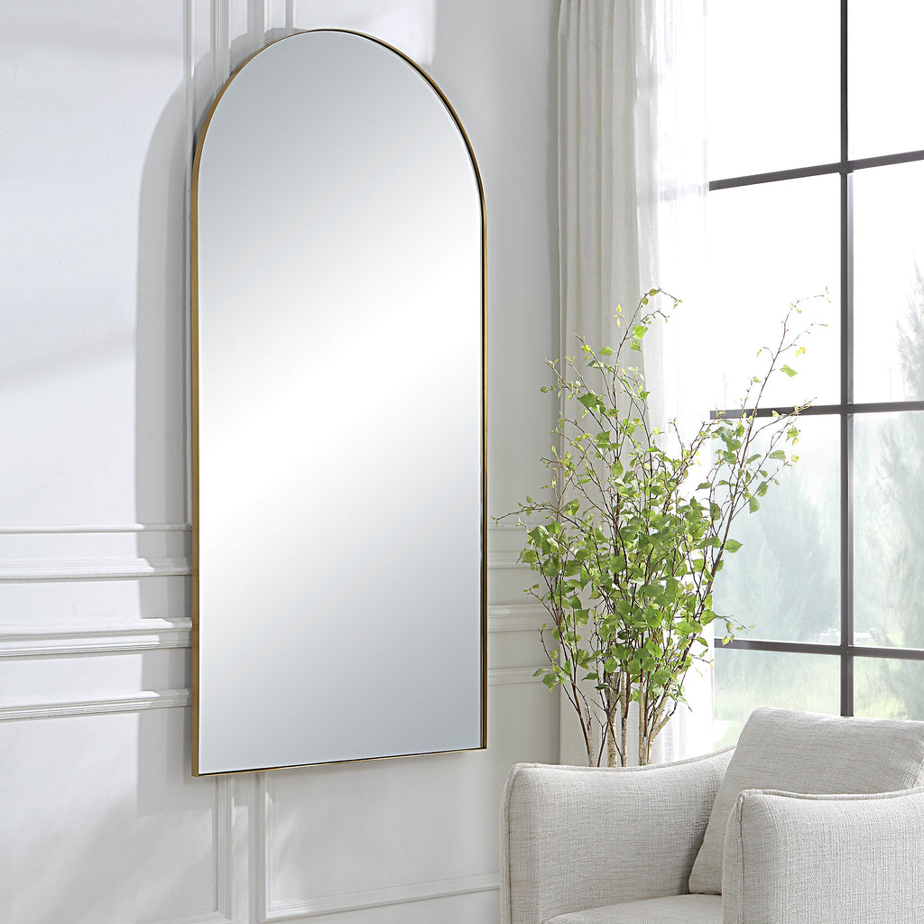 Crosley Antique Brass Arch Mirror