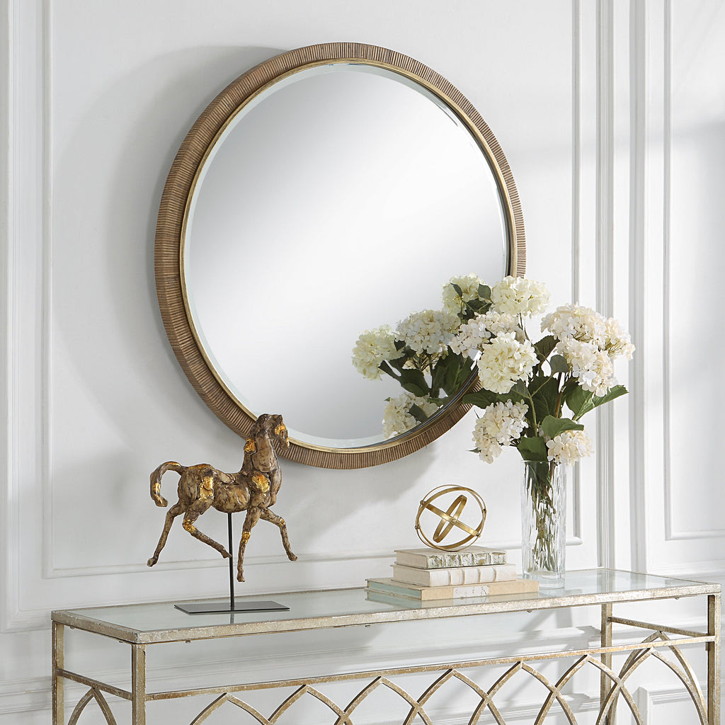 Paradise Round Rattan Mirror