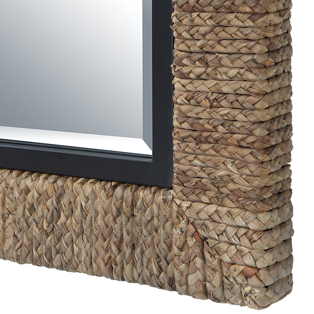 Island Braided Straw Mirror