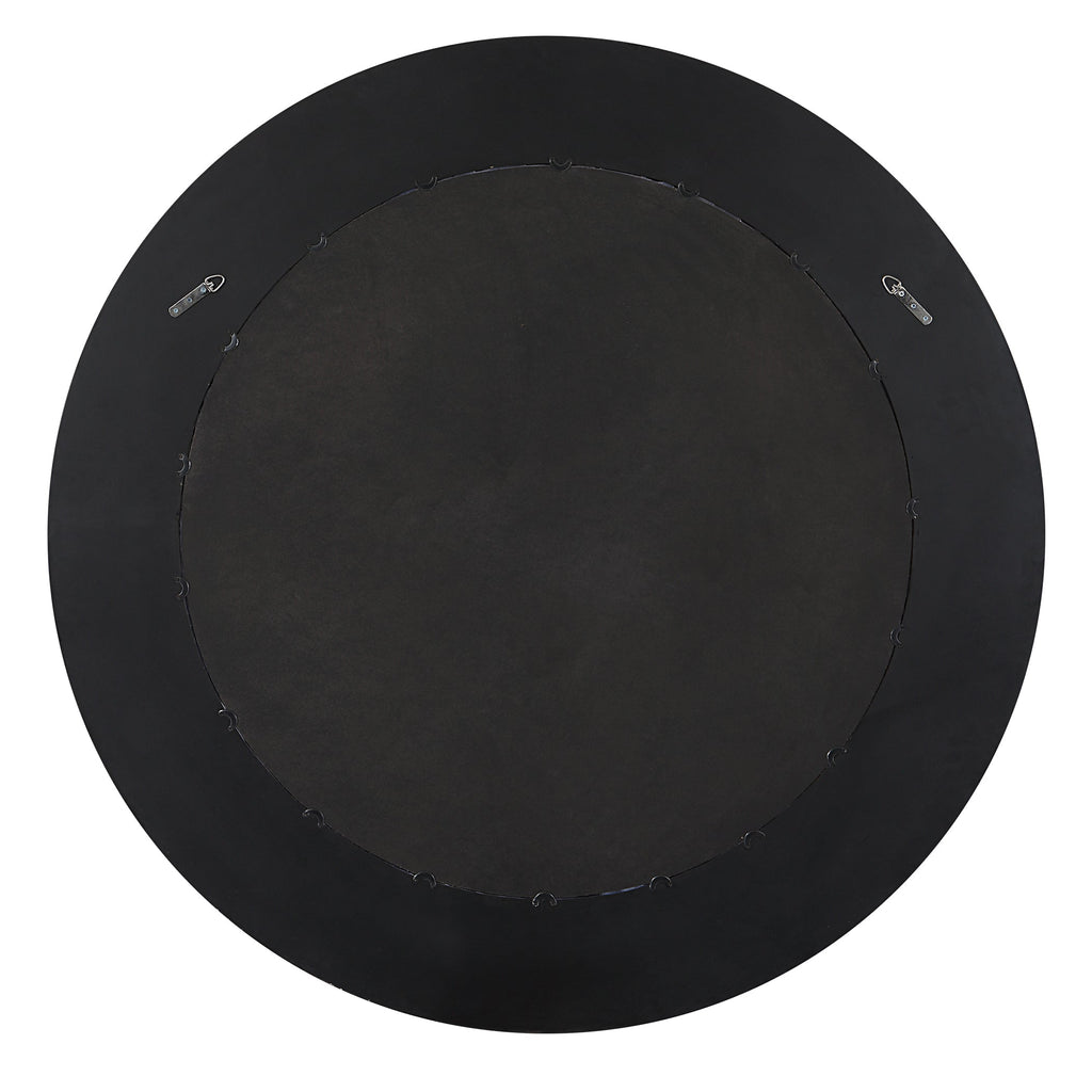 Stockade Dark Round Mirror