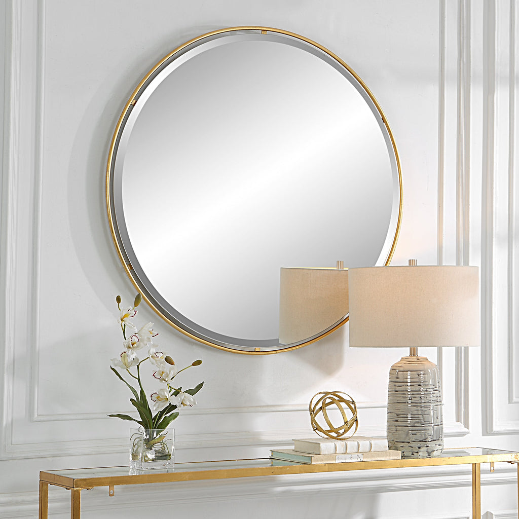 Canillo Gold Round Mirror