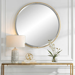 Canillo Gold Round Mirror