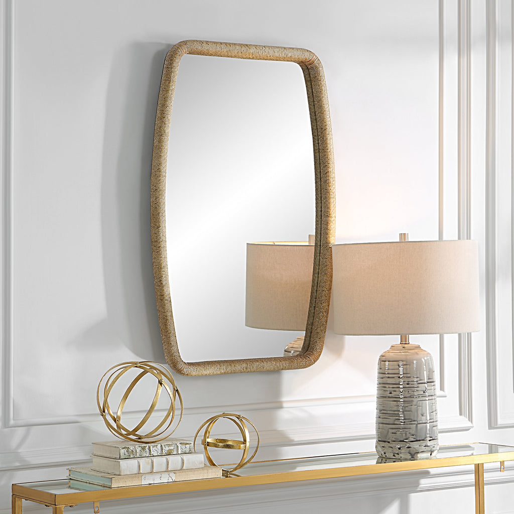 Tiki Rattan Mirror