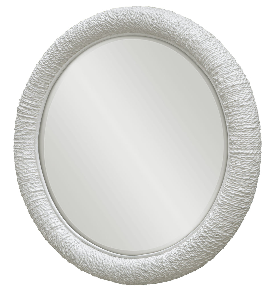 Mariner White Round Mirror