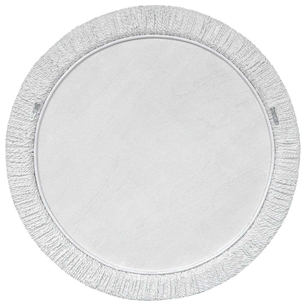 Mariner White Round Mirror