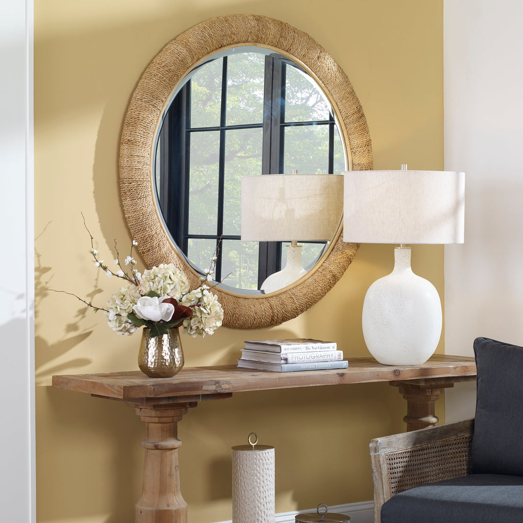 Mariner Natural Round Mirror