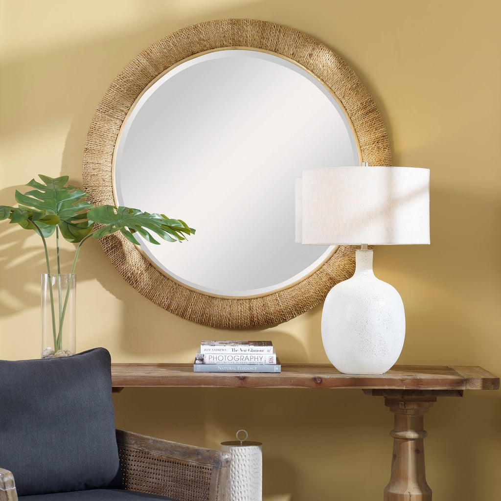 Mariner Natural Round Mirror