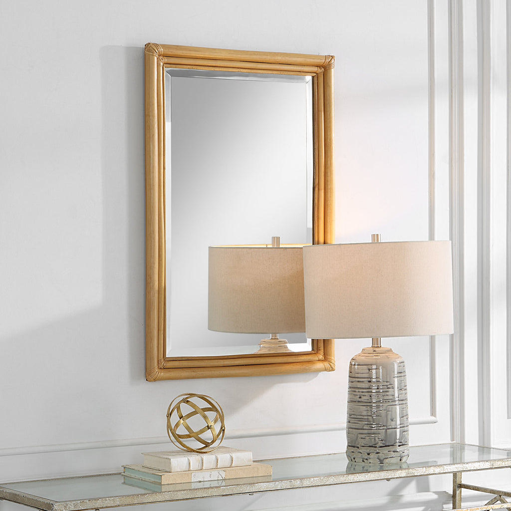 Drift Away Rattan Mirror