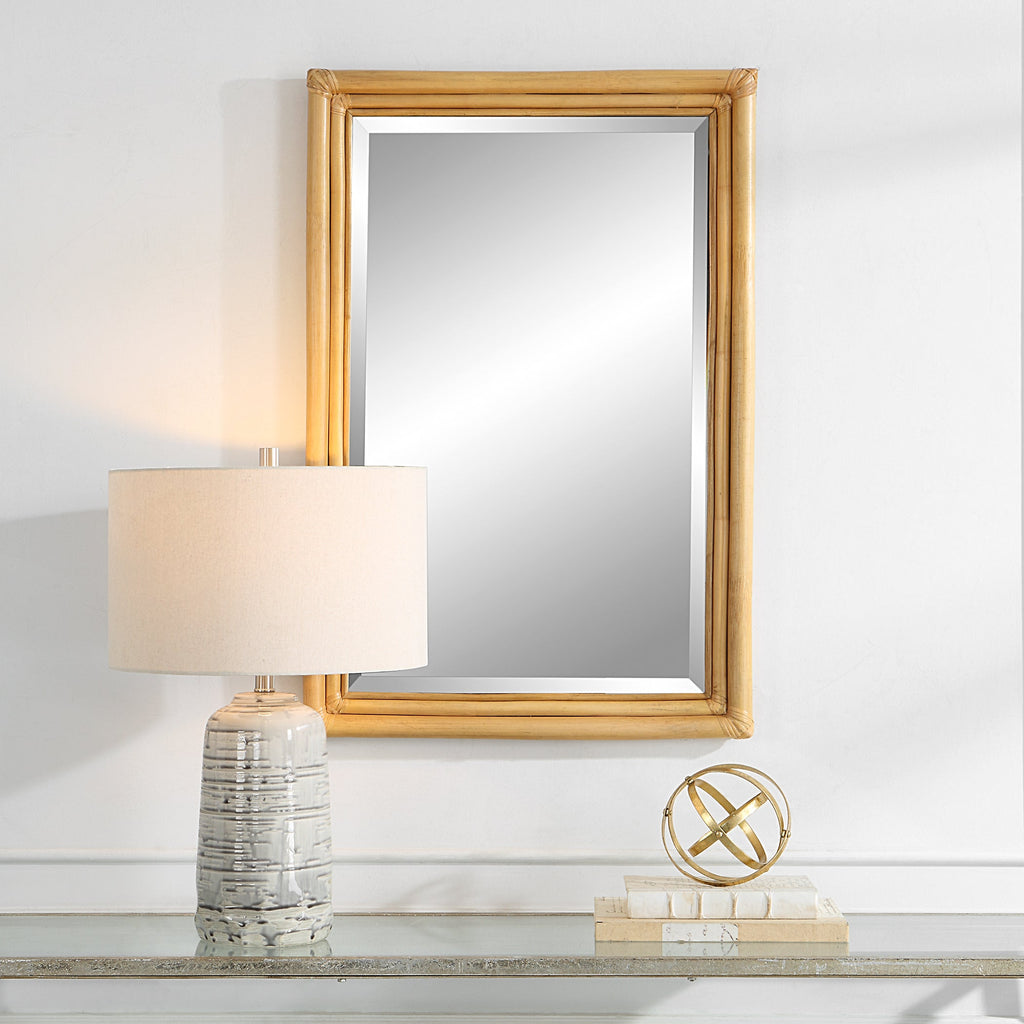 Drift Away Rattan Mirror