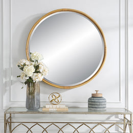 Drift Away Rattan Round Mirror