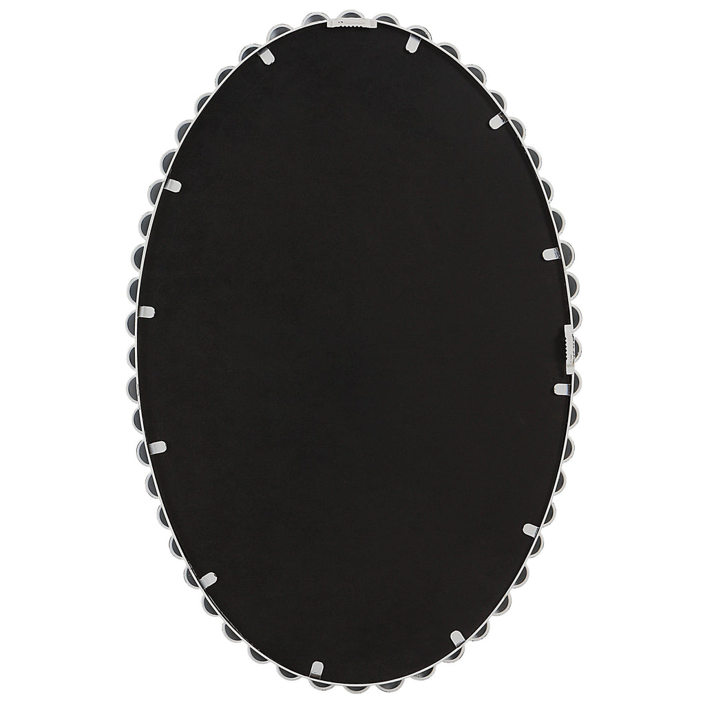 Serna White Oval Mirror