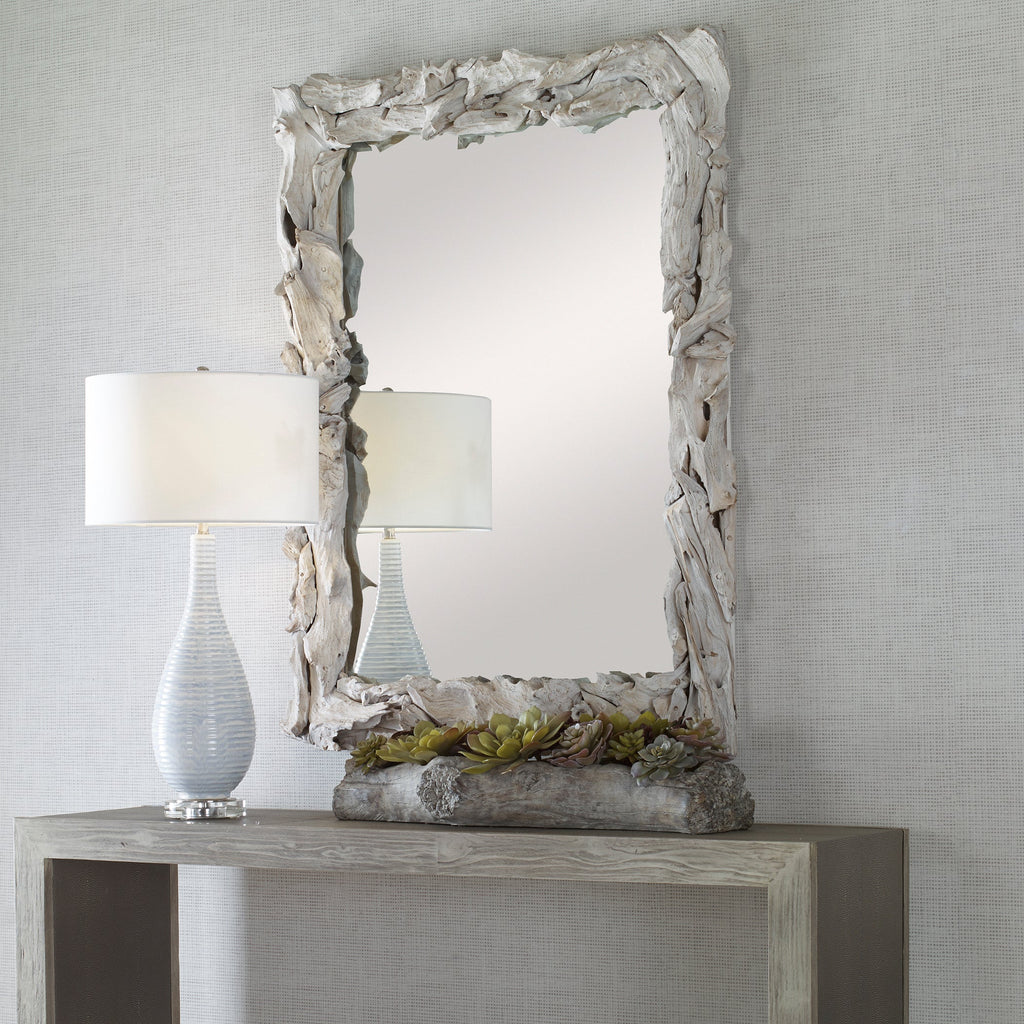 Rio Whitewash Teak Mirror