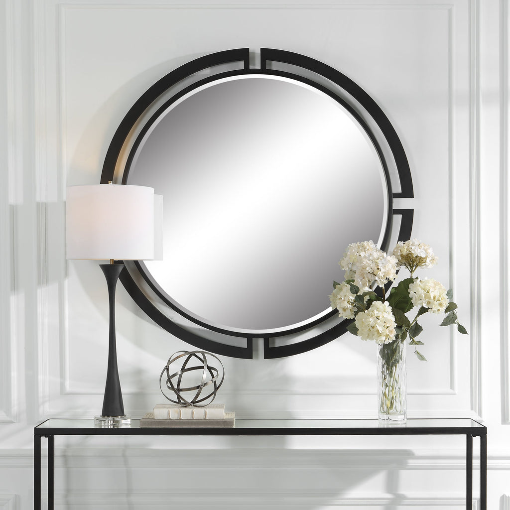 Quadrant Modern Round Mirror