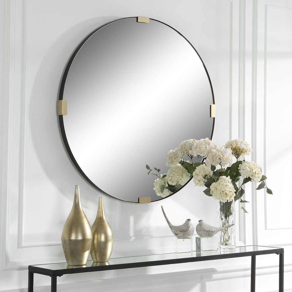 Clip Modern Round Mirror