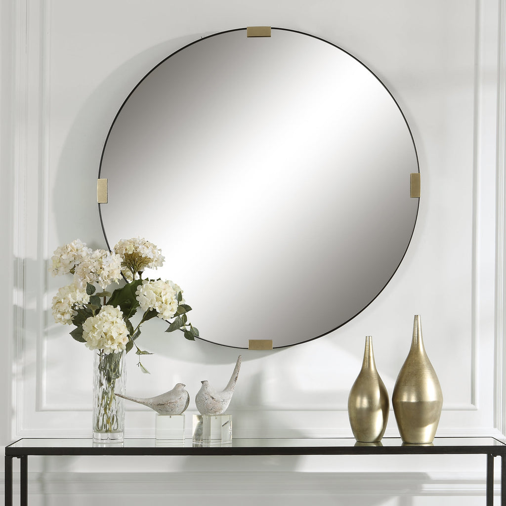 Clip Modern Round Mirror