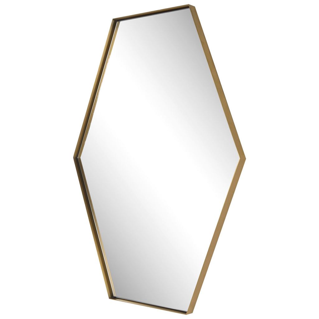 Ankara Brass Hexagon Mirror