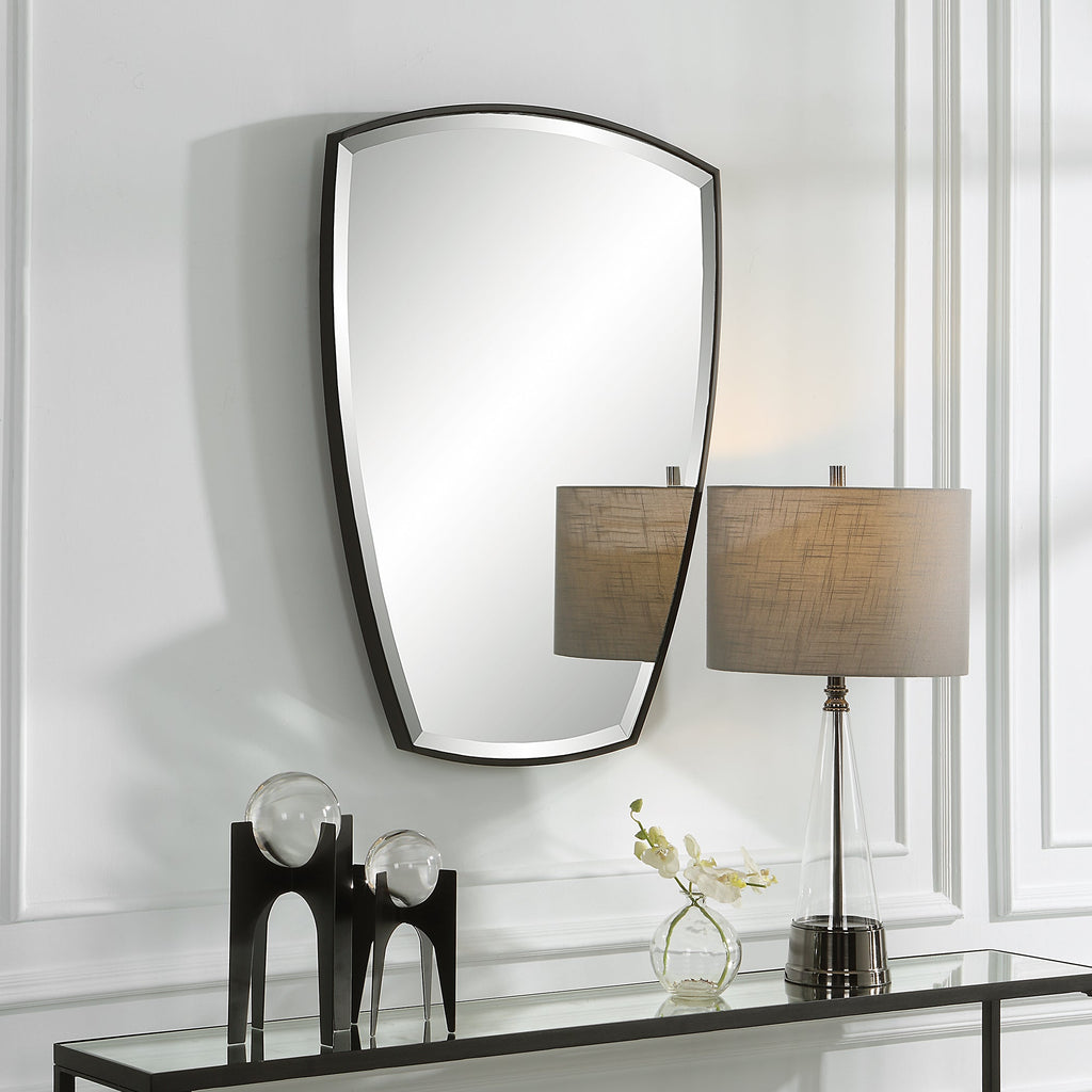 Crest Curved Iron Mirror