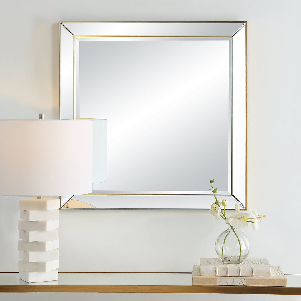 Lytton Gold Square Mirror