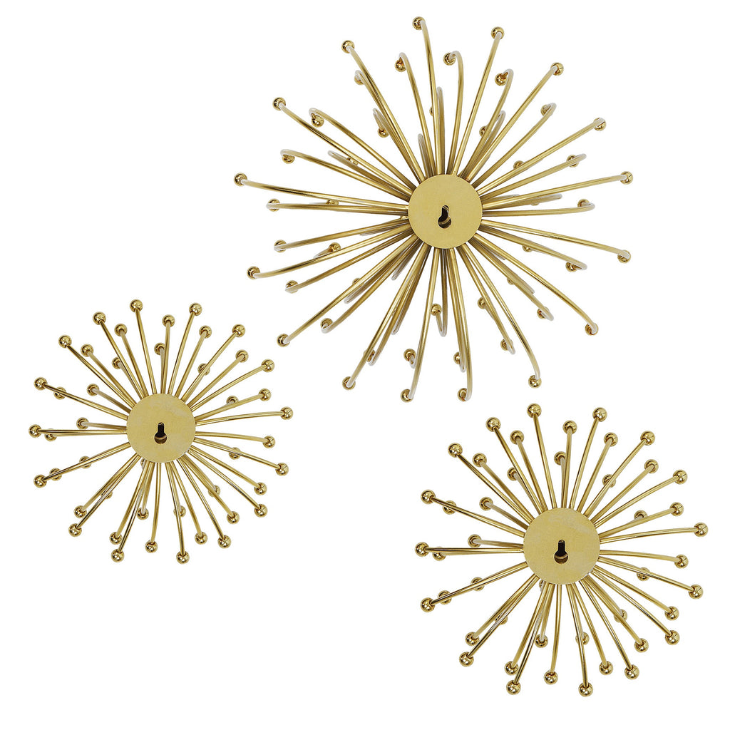 Aga Gold Metal Wall Decor,Set of 3