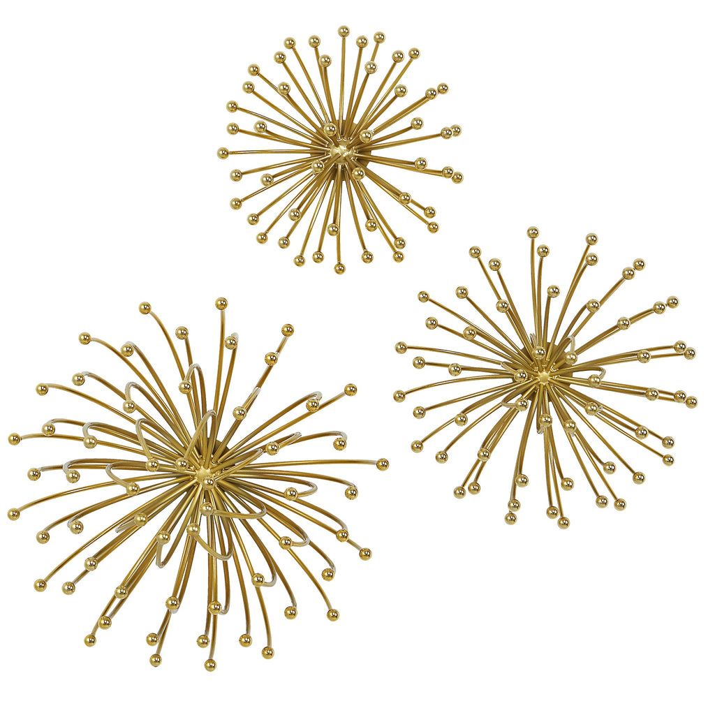 Aga Gold Metal Wall Decor,Set of 3