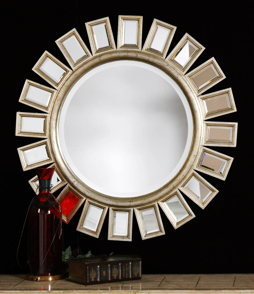 Cyrus Round Silver Mirror