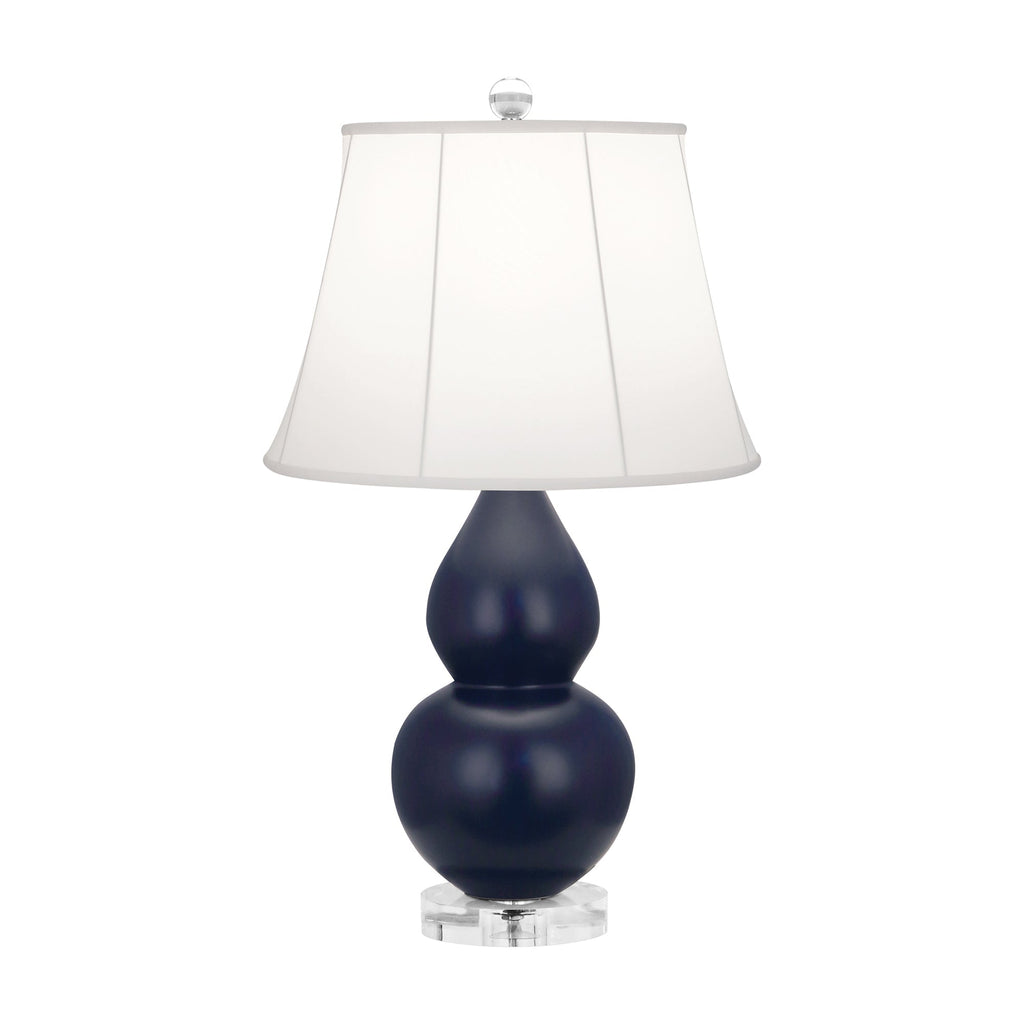 Matte Midnight Blue Small Double Gourd Accent Lamp-Style Number MMB13