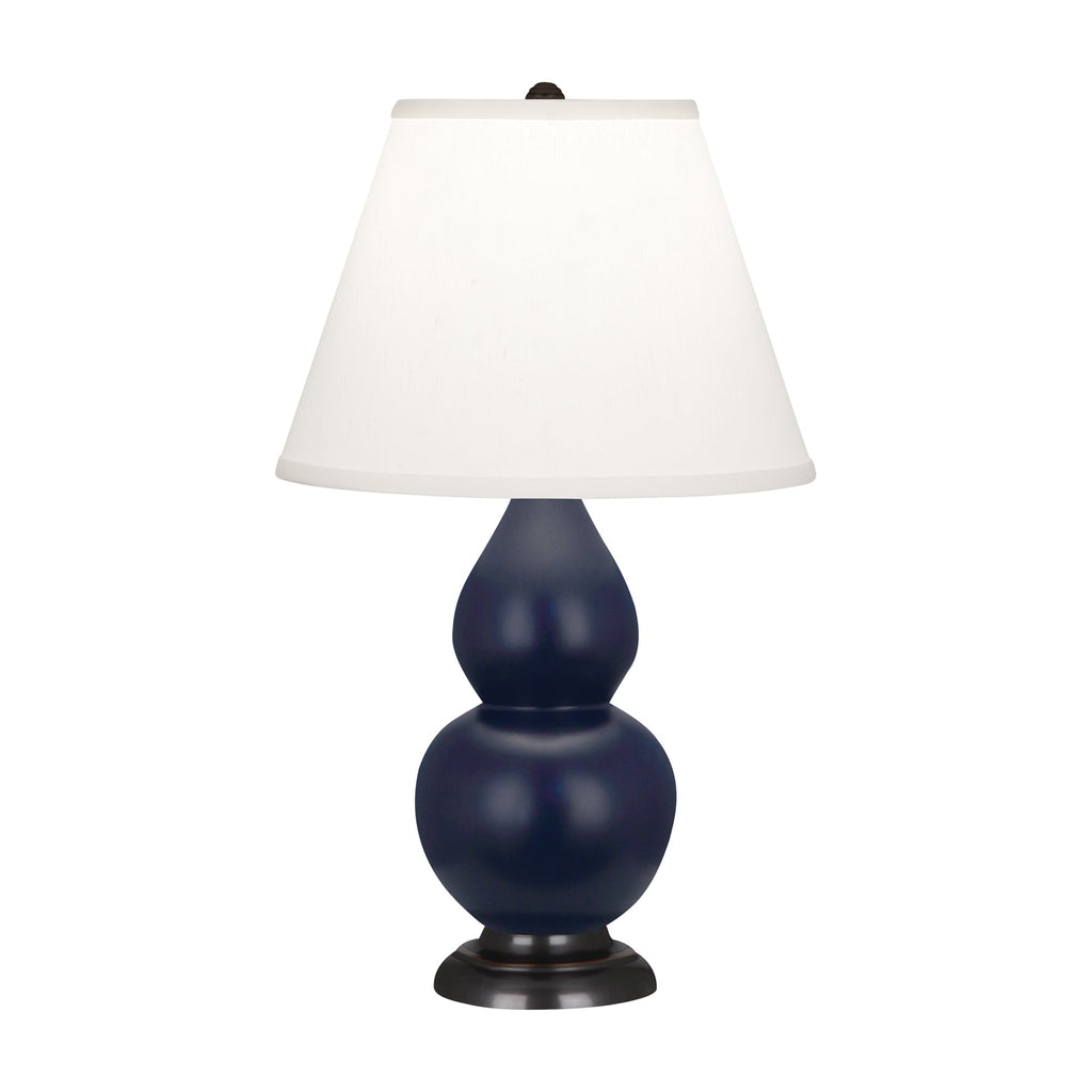 Matte Midnight Blue Small Double Gourd Accent Lamp-Style Number MMB51