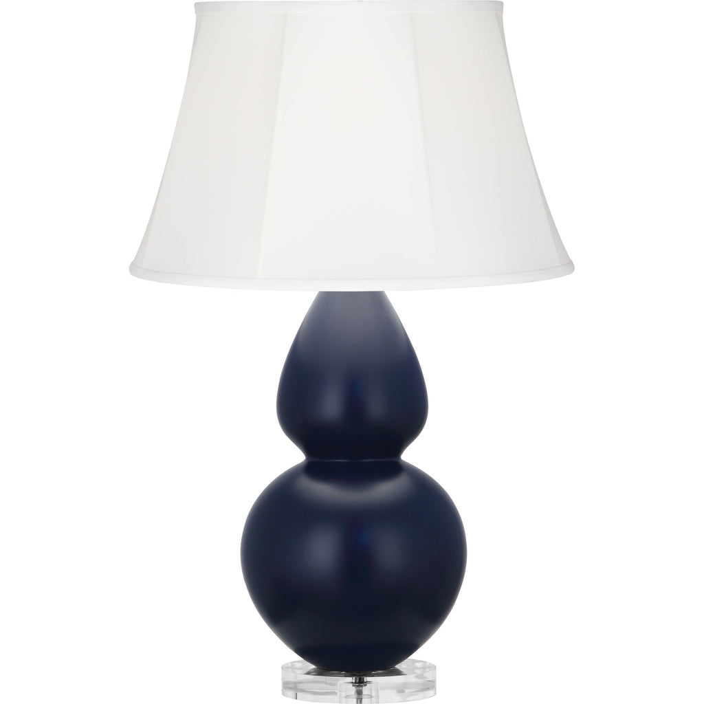 Matte Midnight Blue Double Gourd Table Lamp-Style Number MMB61