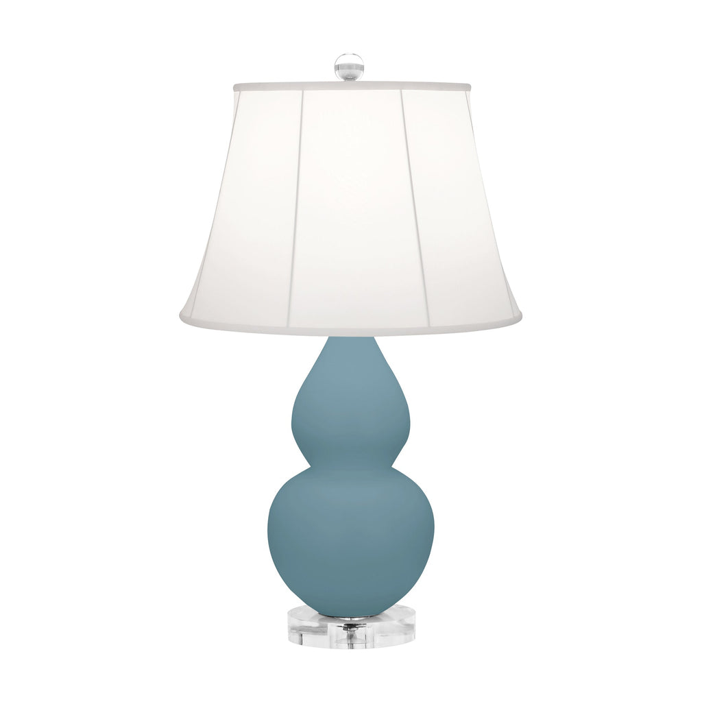 Matte Steel Blue Small Double Gourd Accent Lamp-Style Number MOB13