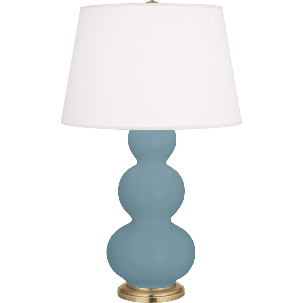 Matte Steel Blue Triple Gourd Table Lamp-Style Number MOB40