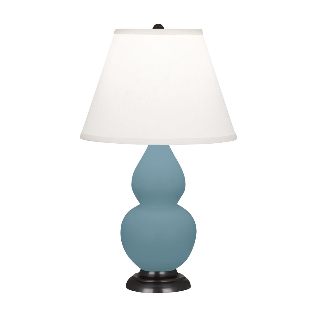 Matte Steel Blue Small Double Gourd Accent Lamp-Style Number MOB51