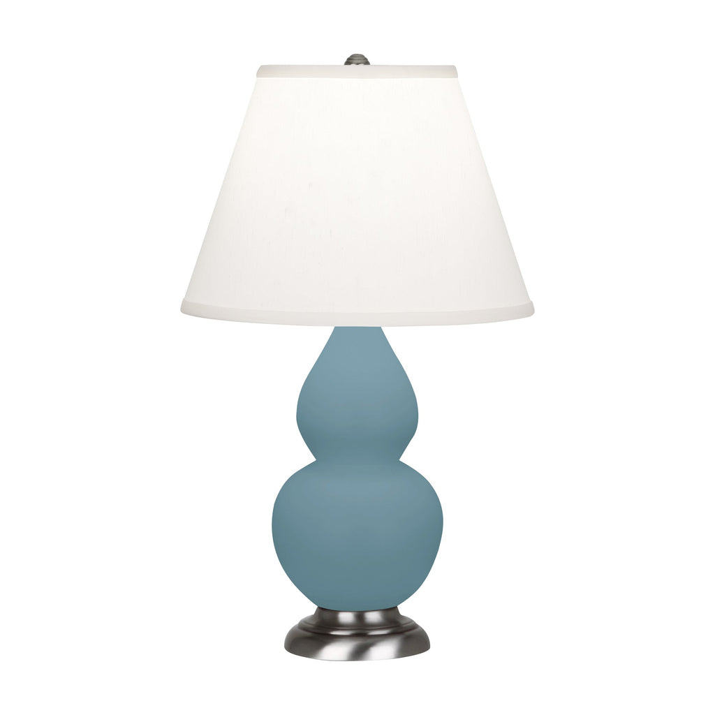 Matte Steel Blue Small Double Gourd Accent Lamp-Style Number MOB52