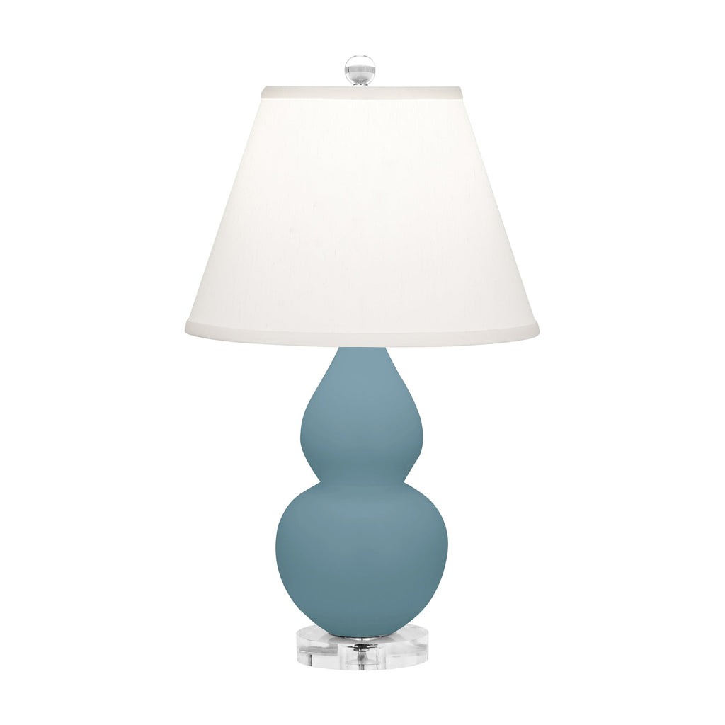 Matte Steel Blue Small Double Gourd Accent Lamp-Style Number MOB53