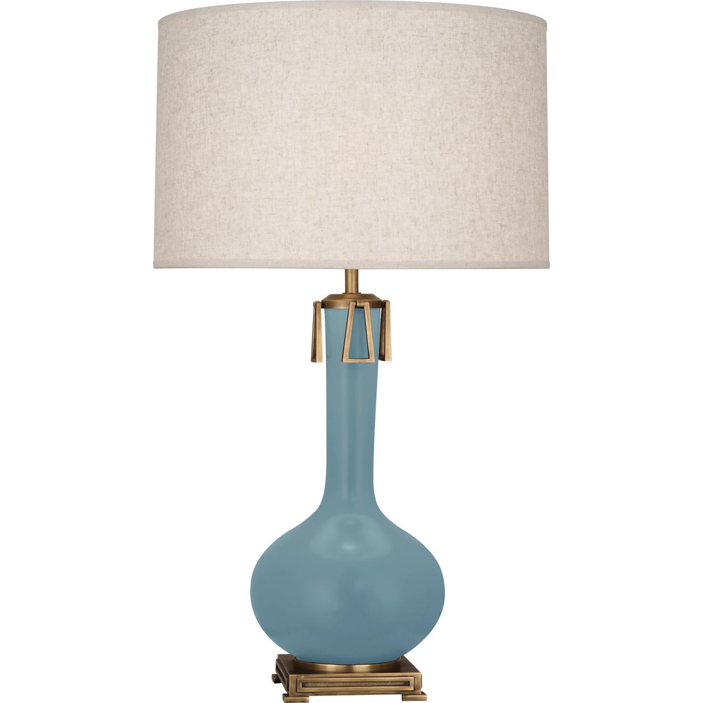 Matte Steel Blue Athena Table Lamp-Style Number MOB92