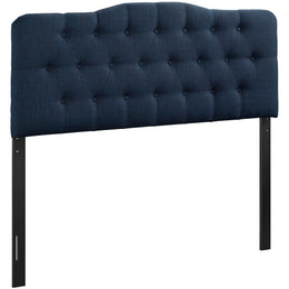 Annabel Full Upholstered Fabric Headboard in Navy