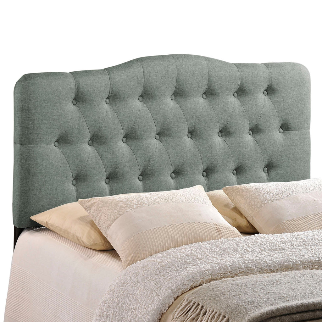 Annabel King Upholstered Fabric Headboard in Gray