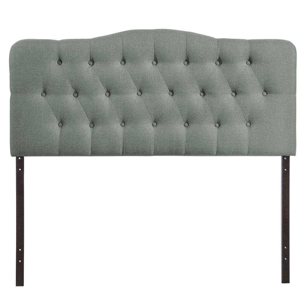 Annabel King Upholstered Fabric Headboard in Gray