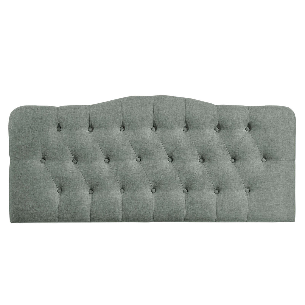 Annabel King Upholstered Fabric Headboard in Gray