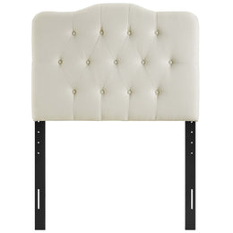 Annabel Twin Upholstered Fabric Headboard in Ivory