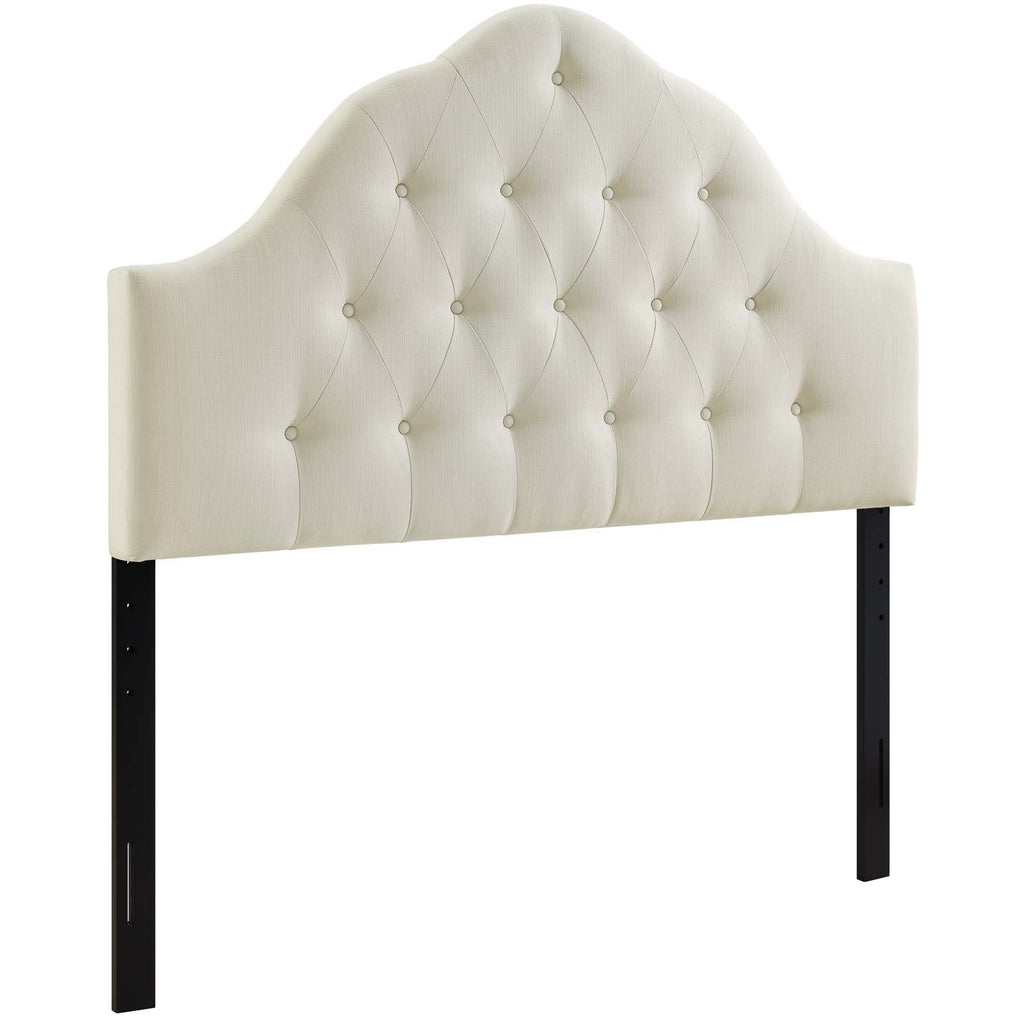 Sovereign Queen Upholstered Fabric Headboard in Ivory