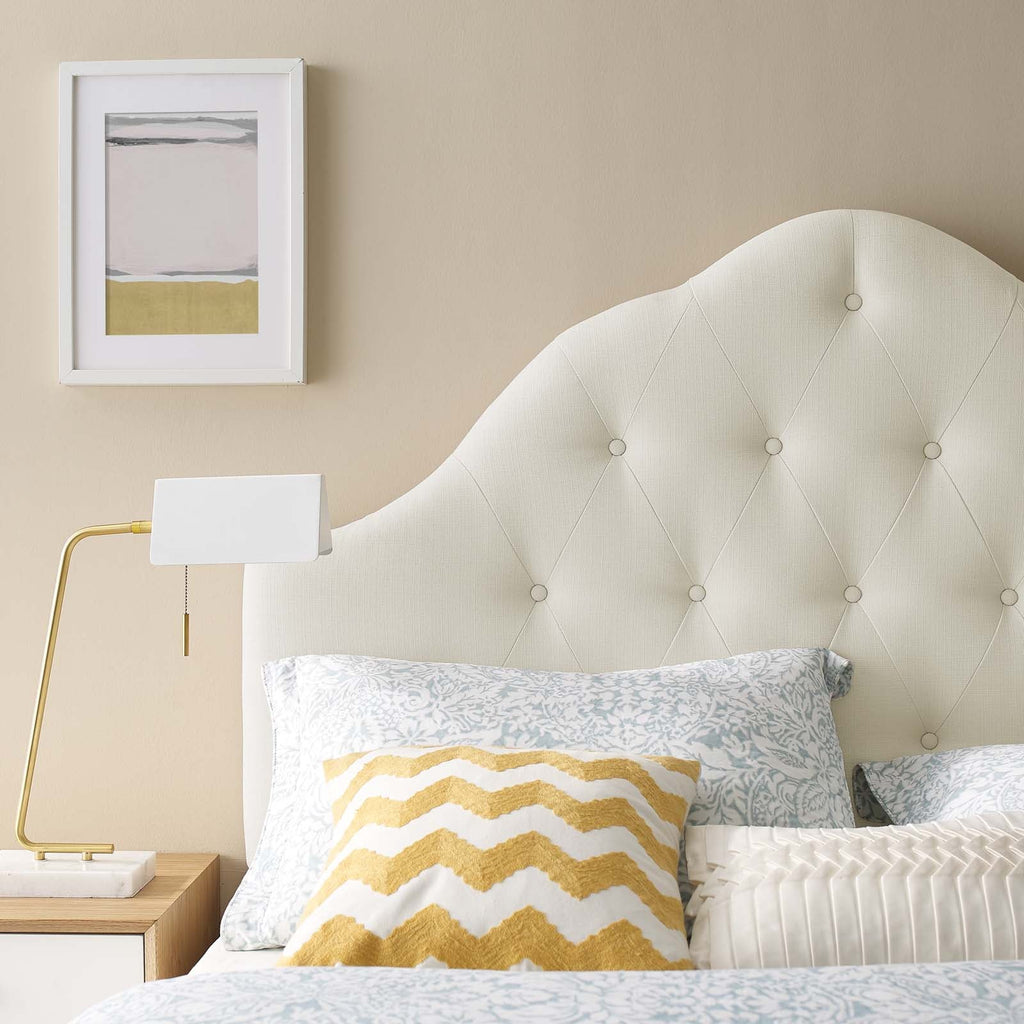 Sovereign Queen Upholstered Fabric Headboard in Ivory