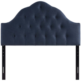 Sovereign Queen Upholstered Fabric Headboard in Navy