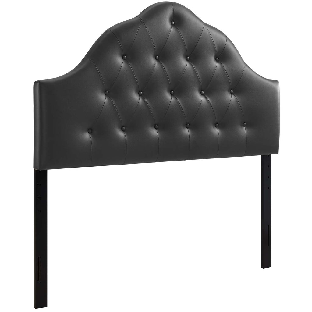 Sovereign Queen Upholstered Vinyl Headboard in Black