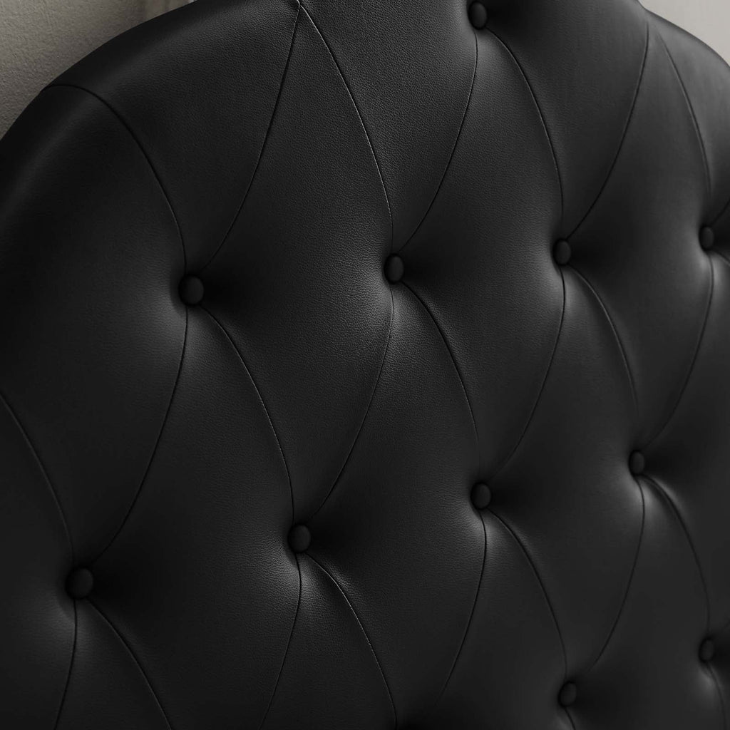 Sovereign Queen Upholstered Vinyl Headboard in Black