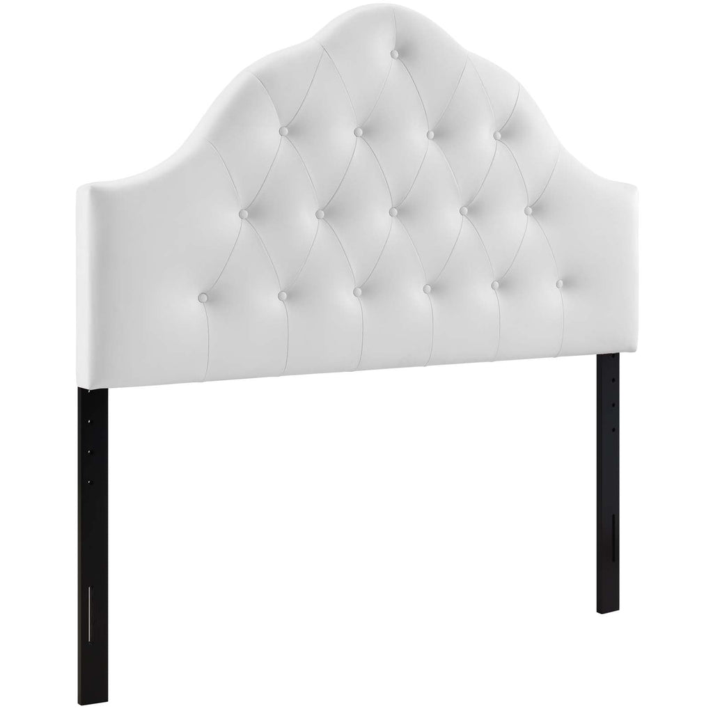 Sovereign Queen Upholstered Vinyl Headboard in White