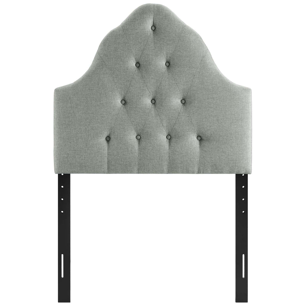 Sovereign Twin Upholstered Fabric Headboard in Gray