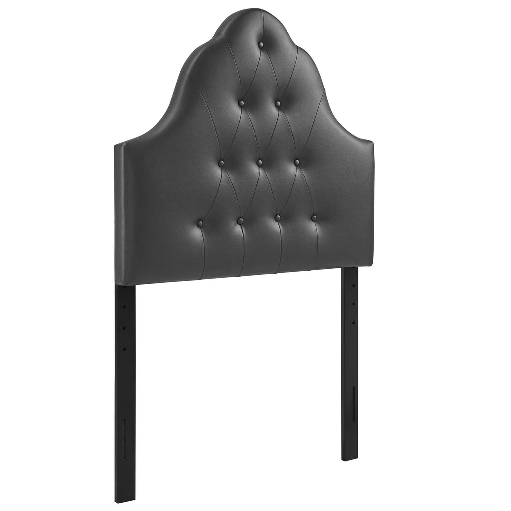 Sovereign Twin Upholstered Vinyl Headboard in Black