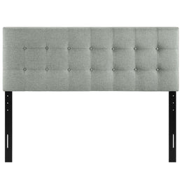 Emily King Upholstered Fabric Headboard in Gray